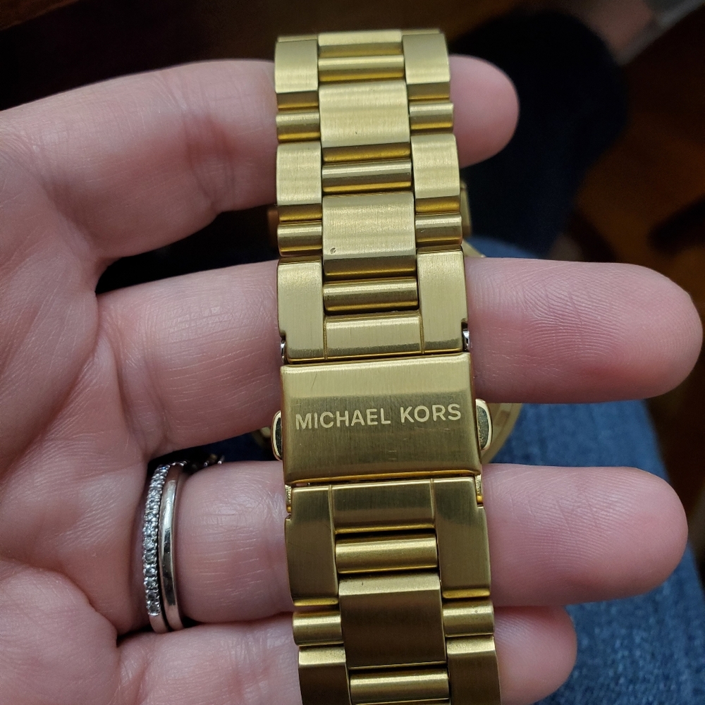 Michael Kors Men's Halo Gold-Tone Skeleton Automatic Watch - Picture 3 of 4